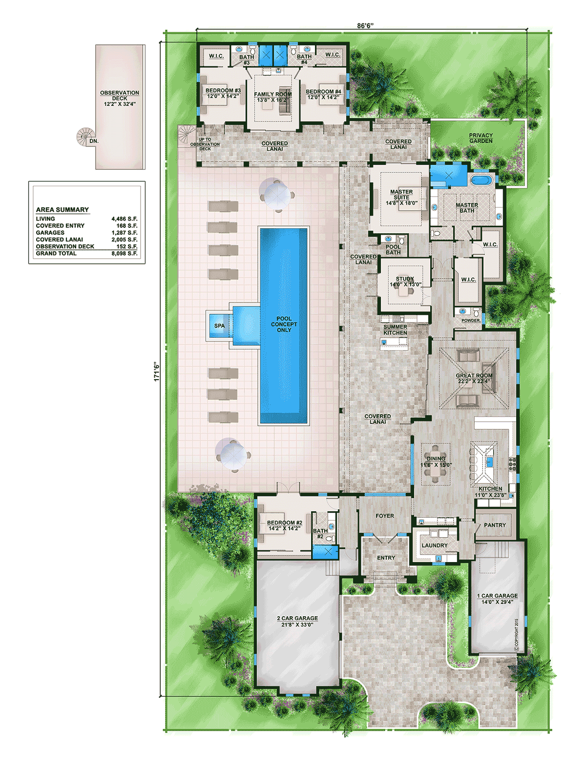 House Plan 78116 Level One