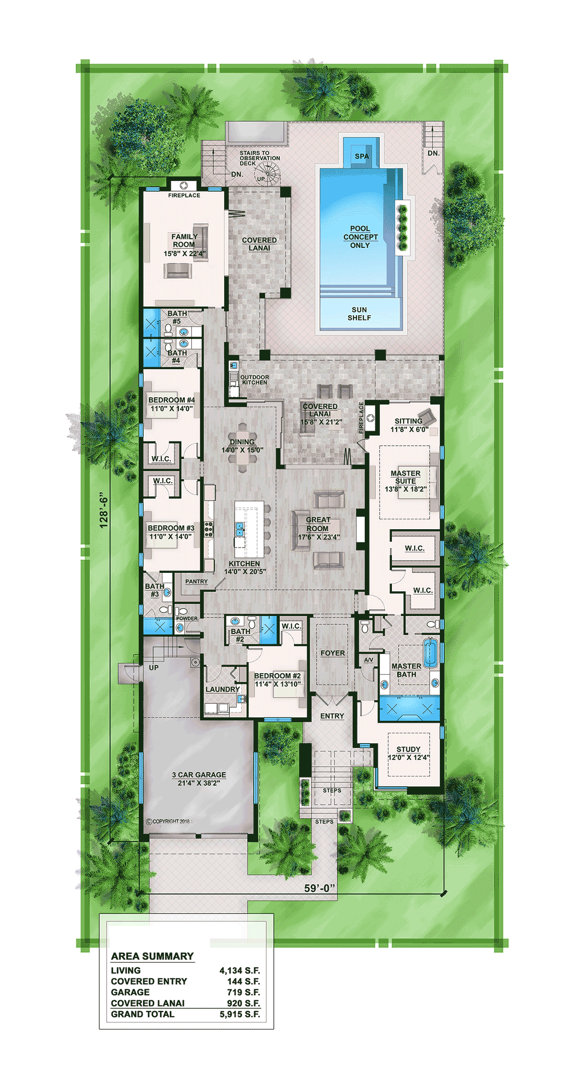 House Plan 78119 Level One