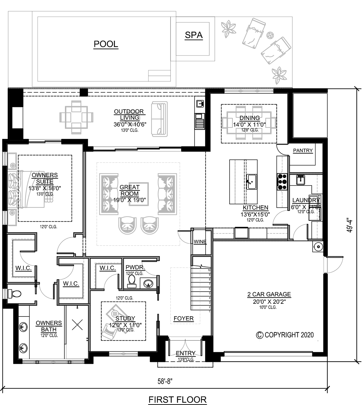 House Plan 78133 Level One