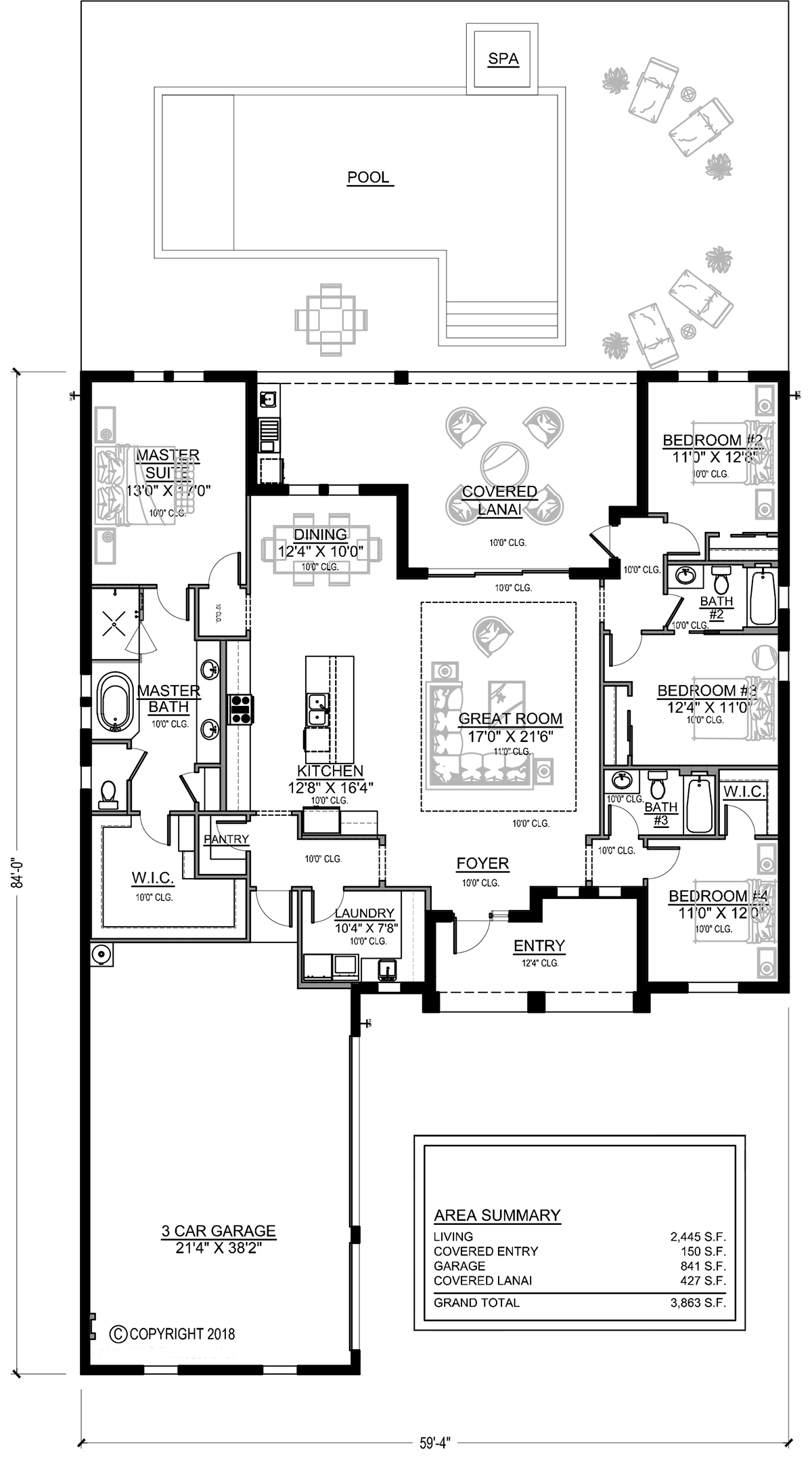 House Plan 78146 Level One