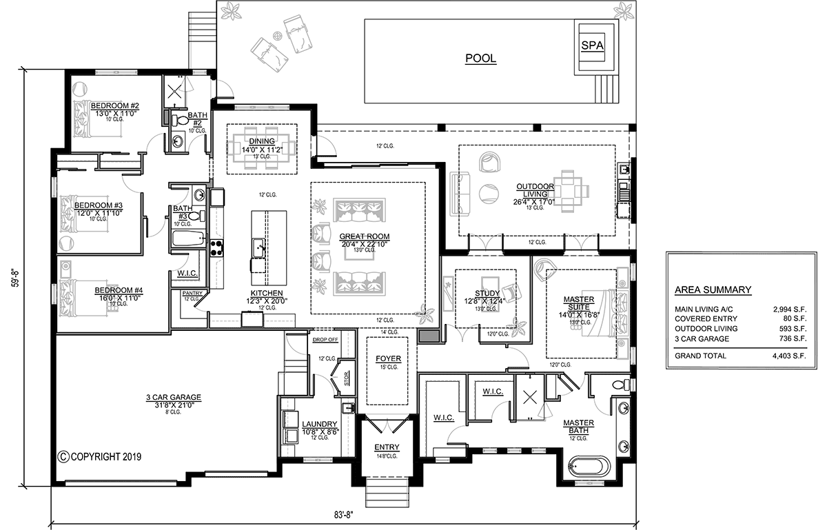 House Plan 78152 Level One