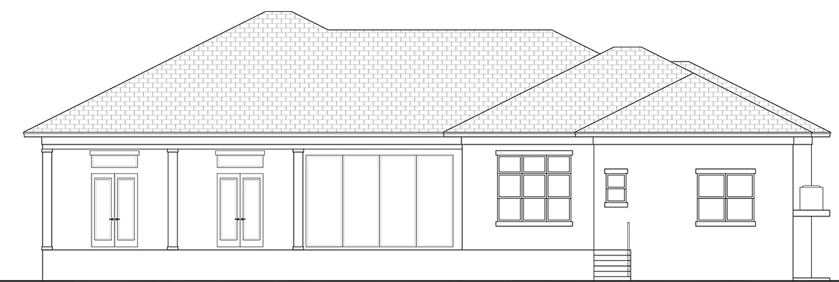 House Plan 78152 Rear Elevation