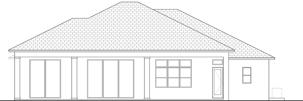 House Plan 78158 Rear Elevation