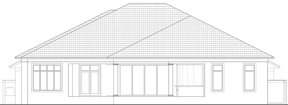 House Plan 78191 Rear Elevation