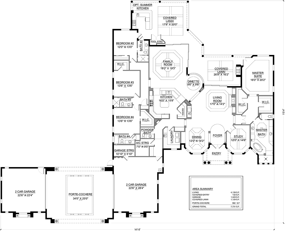 House Plan 78196 Level One