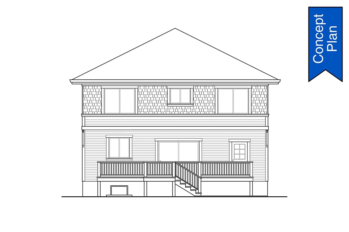 House Plan 78472 Rear Elevation