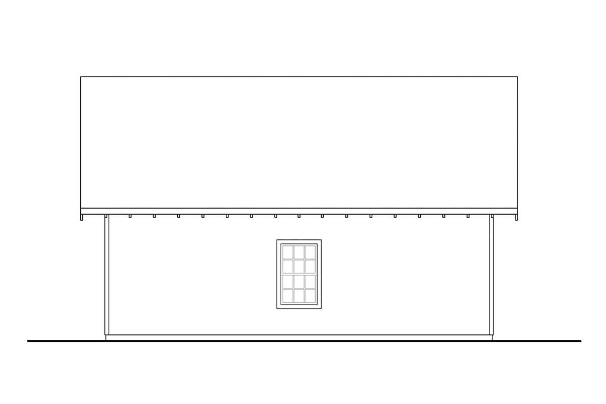 Garage Plan 78475 - 2 Car Garage Rear Elevation