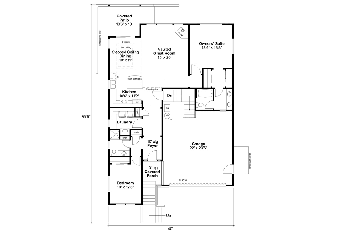 House Plan 78482 Level One