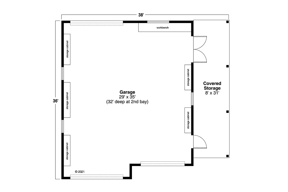 Garage Plan 78494 - 4 Car Garage Level One