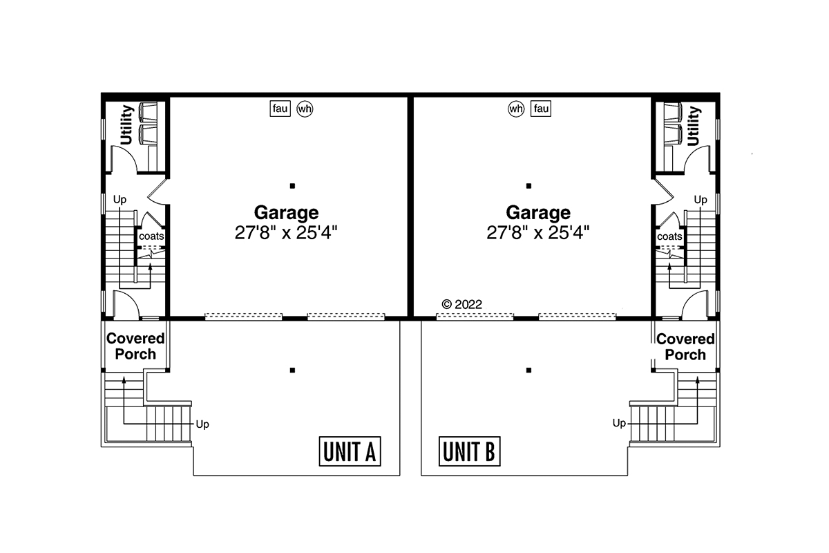 Multi-Family Plan 78498 Lower Level