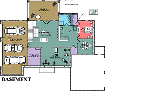 European, Florida, Mediterranean House Plan 78506 with 5 Bed, 5 Bath, 4 Car Garage Lower Level