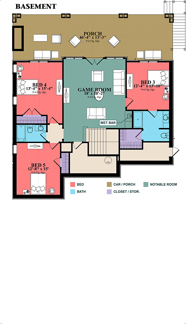 House Plan 78518 Lower Level