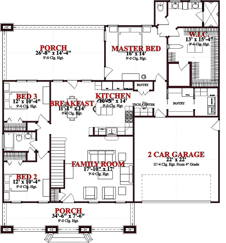 House Plan 78656 Level One