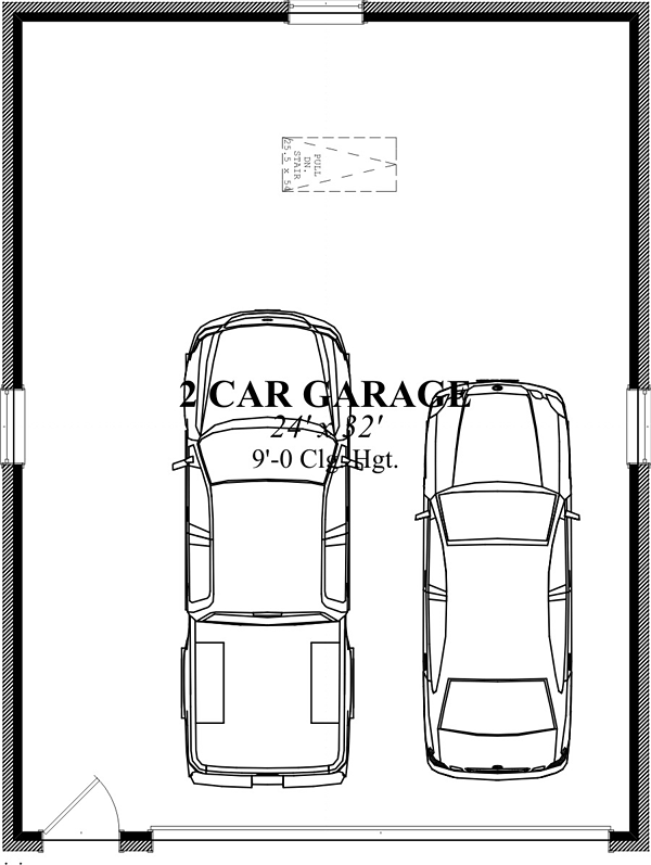 Garage Plan 78661 - 2 Car Garage Level One