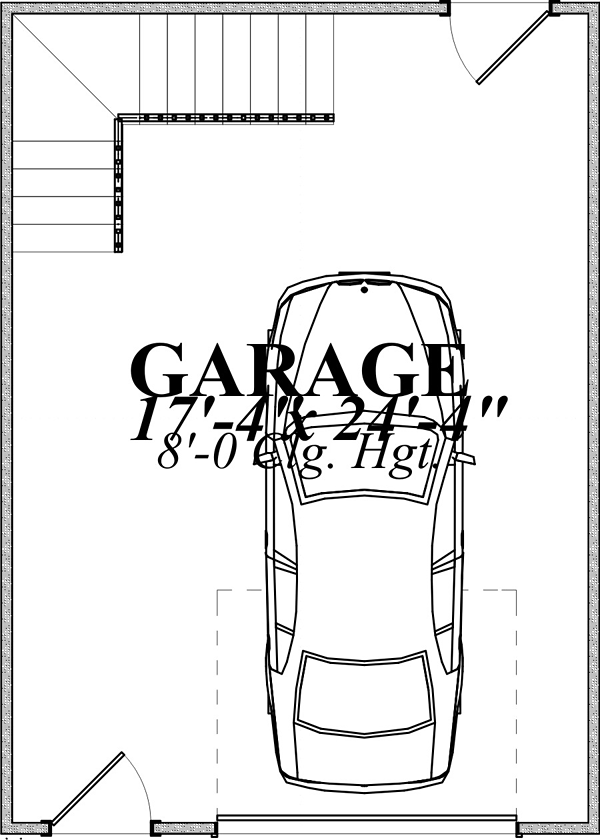 Garage Plan 78662 - 1 Car Garage Level One