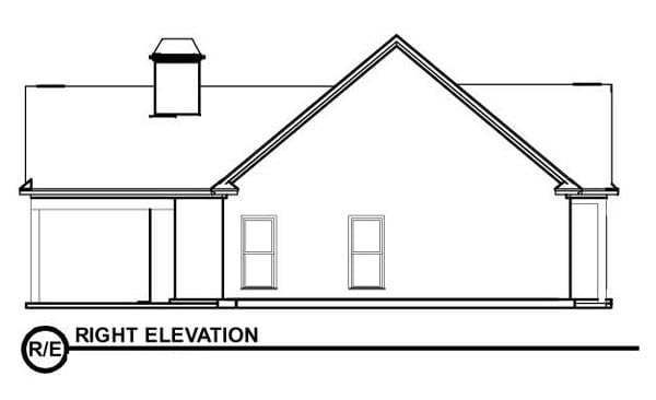 Bungalow Plan with 1375 Sq. Ft., 2 Bedrooms, 2 Bathrooms Picture 3