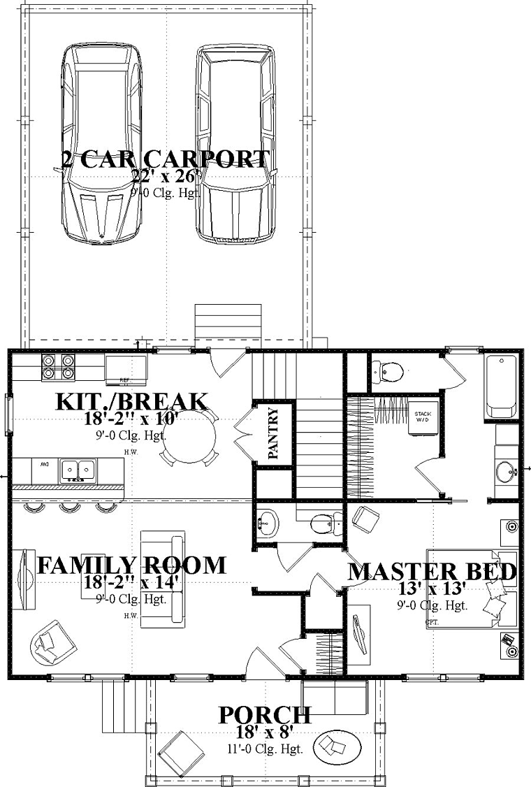 House Plan 78891 Level One