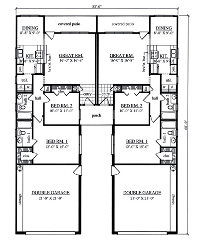 Multi-Family Plan 79256 Level One