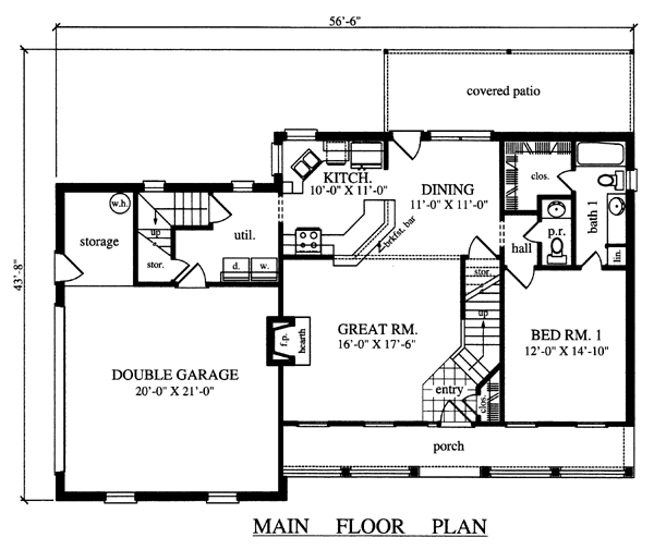 Plan 79268 | Country Style with 3 Bed, 3 Bath, 2 Car Garage