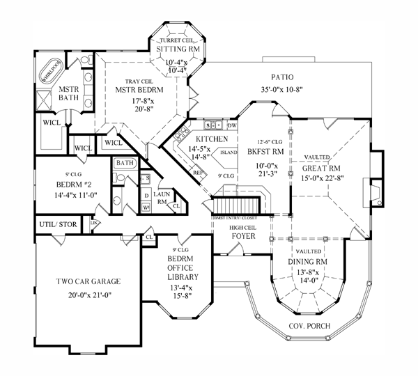 Plan 79514 | Victorian Style with 3 Bed, 2 Bath, 2 Car Garage