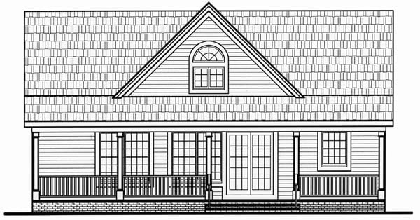 House Plan 79517 Rear Elevation