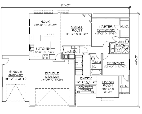 Plan 79709 | with 3 Bed, 3 Bath, 3 Car Garage