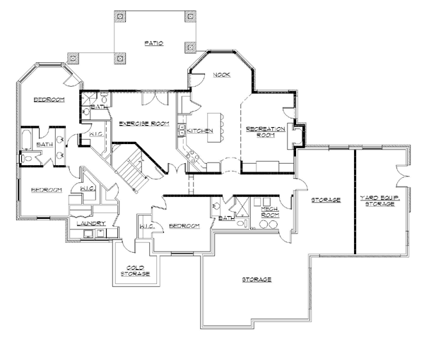 House Plan 79781 Lower Level