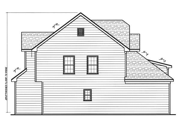 Craftsman Plan with 1904 Sq. Ft., 3 Bedrooms, 2 Bathrooms, 2 Car Garage Picture 2