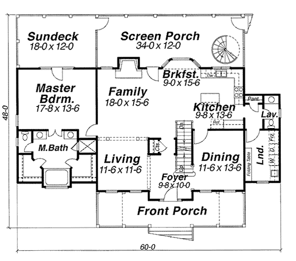 House Plan 80219 Level One