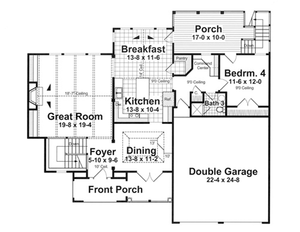 House Plan 80239 Level One