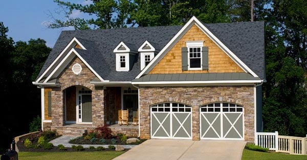 Craftsman Plan with 3231 Sq. Ft., 4 Bedrooms, 3 Bathrooms, 2 Car Garage Elevation