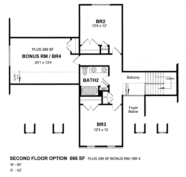 Plan 80301 | Traditional Style with 3 Bed, 3 Bath, 2 Car Garage