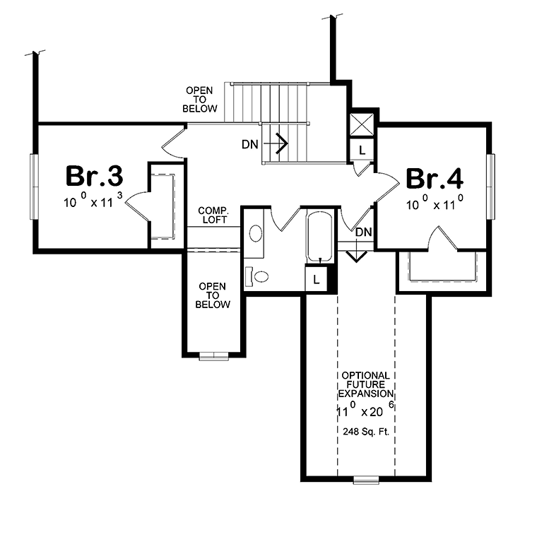 House Plan 80410 Level Two