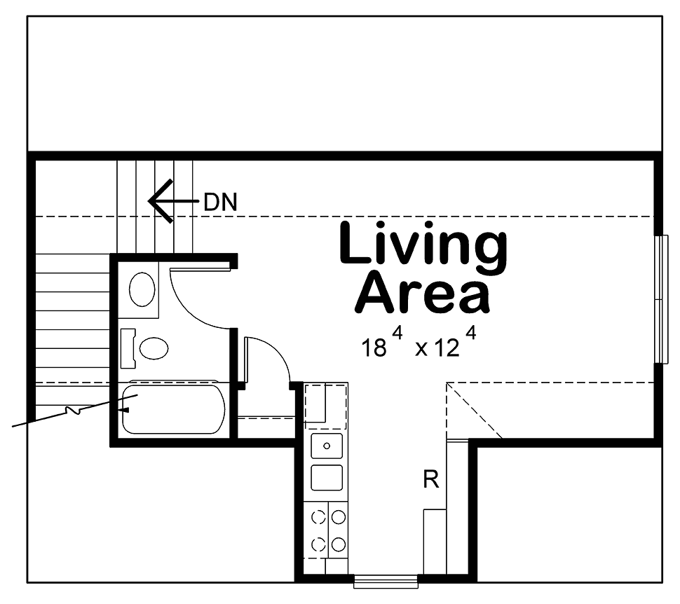 Garage Plan 80425 - 2 Car Garage Apartment Level Two