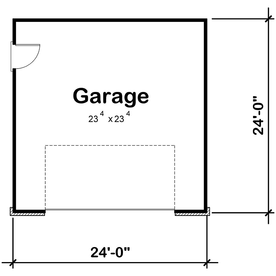 Garage Plan 80428 - 2 Car Garage Level One