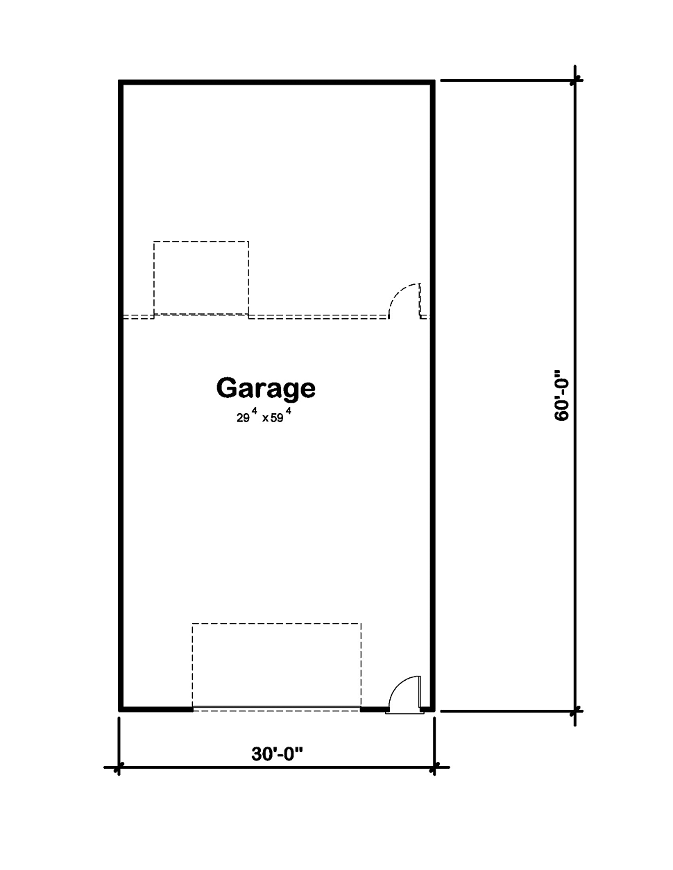 Garage Plan 80440 - 2 Car Garage Level One