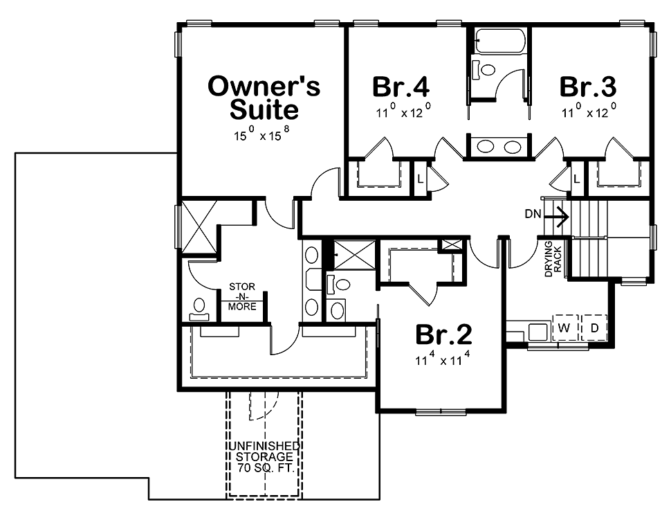 House Plan 80441 Level Two