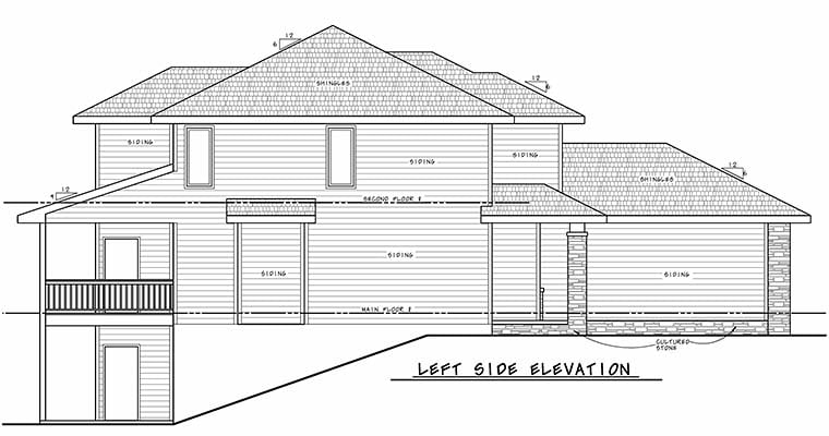 Traditional Plan with 3296 Sq. Ft., 5 Bedrooms, 4 Bathrooms, 3 Car Garage Picture 3