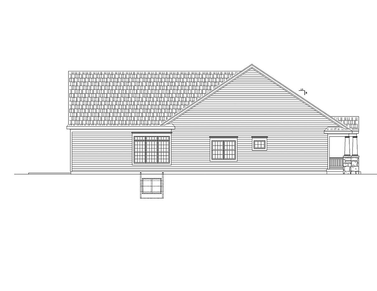 Traditional Plan with 2166 Sq. Ft., 3 Bedrooms, 2 Bathrooms, 3 Car Garage Picture 3