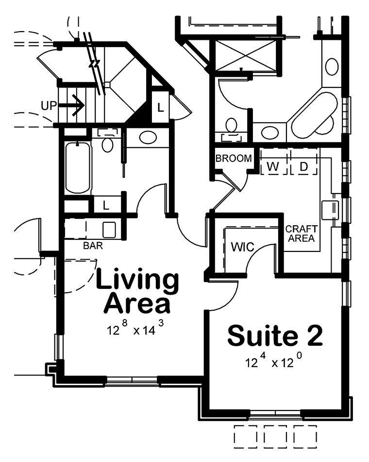 House Plan 80492 Alternate Level One