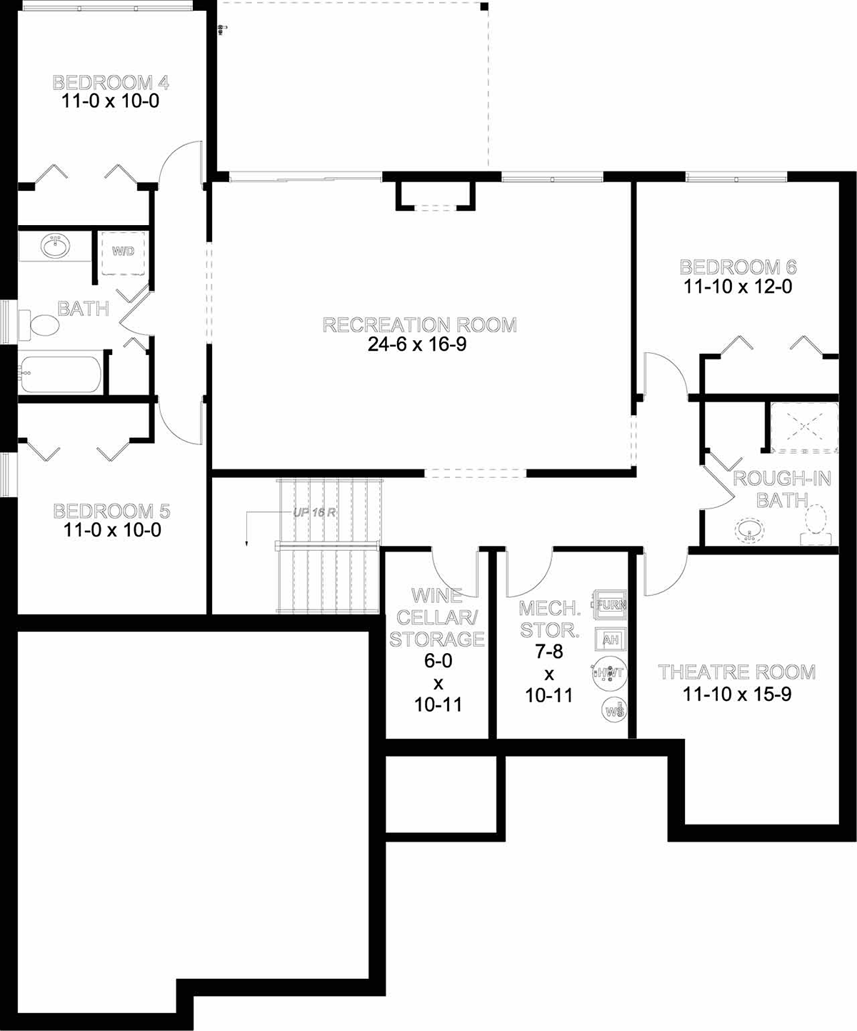 House Plan 80512 Lower Level