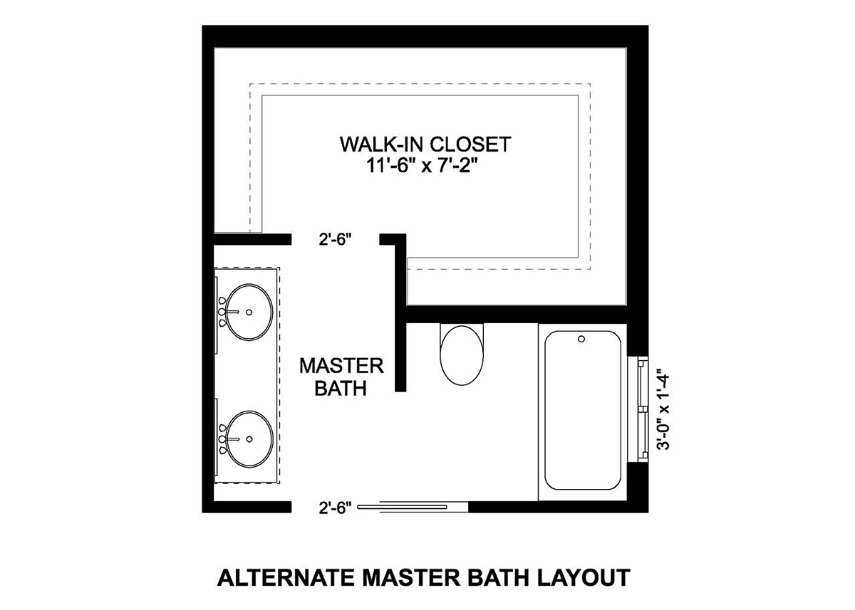 House Plan 80523 Alternate Level One