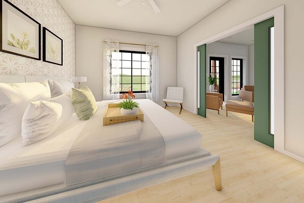 Country, Craftsman, Farmhouse, Ranch Plan with 988 Sq. Ft., 2 Bedrooms, 2 Bathrooms Picture 14
