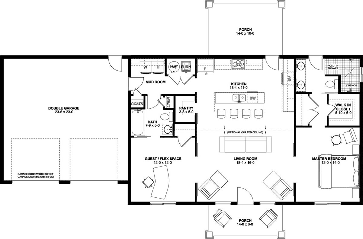 House Plan 80525 Level One