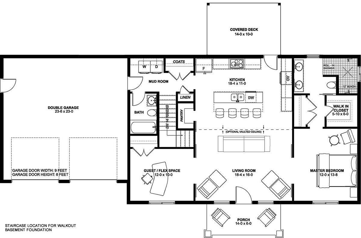 House Plan 80525 Alternate Level One