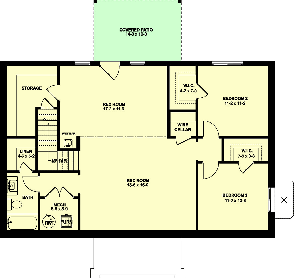 House Plan 80526 Lower Level