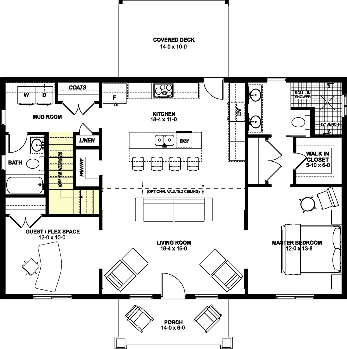 House Plan 80526 Alternate Level One
