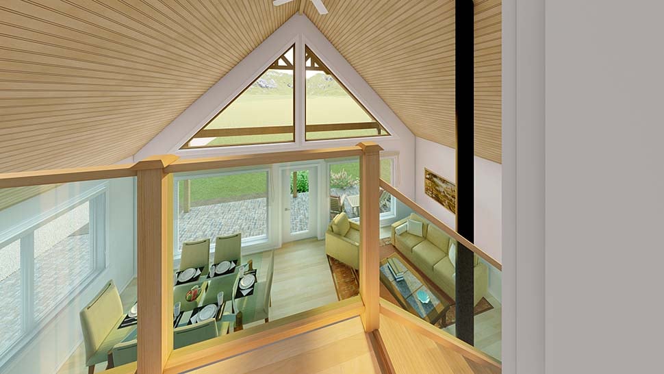 A-Frame, Coastal, Country Plan with 1252 Sq. Ft., 2 Bedrooms, 2 Bathrooms Picture 13