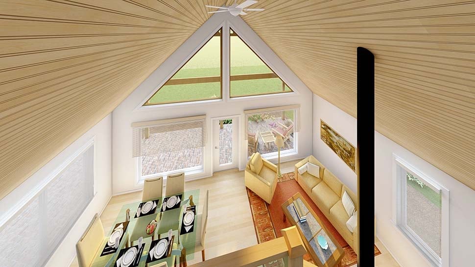 A-Frame, Coastal, Country Plan with 1252 Sq. Ft., 2 Bedrooms, 2 Bathrooms Picture 14