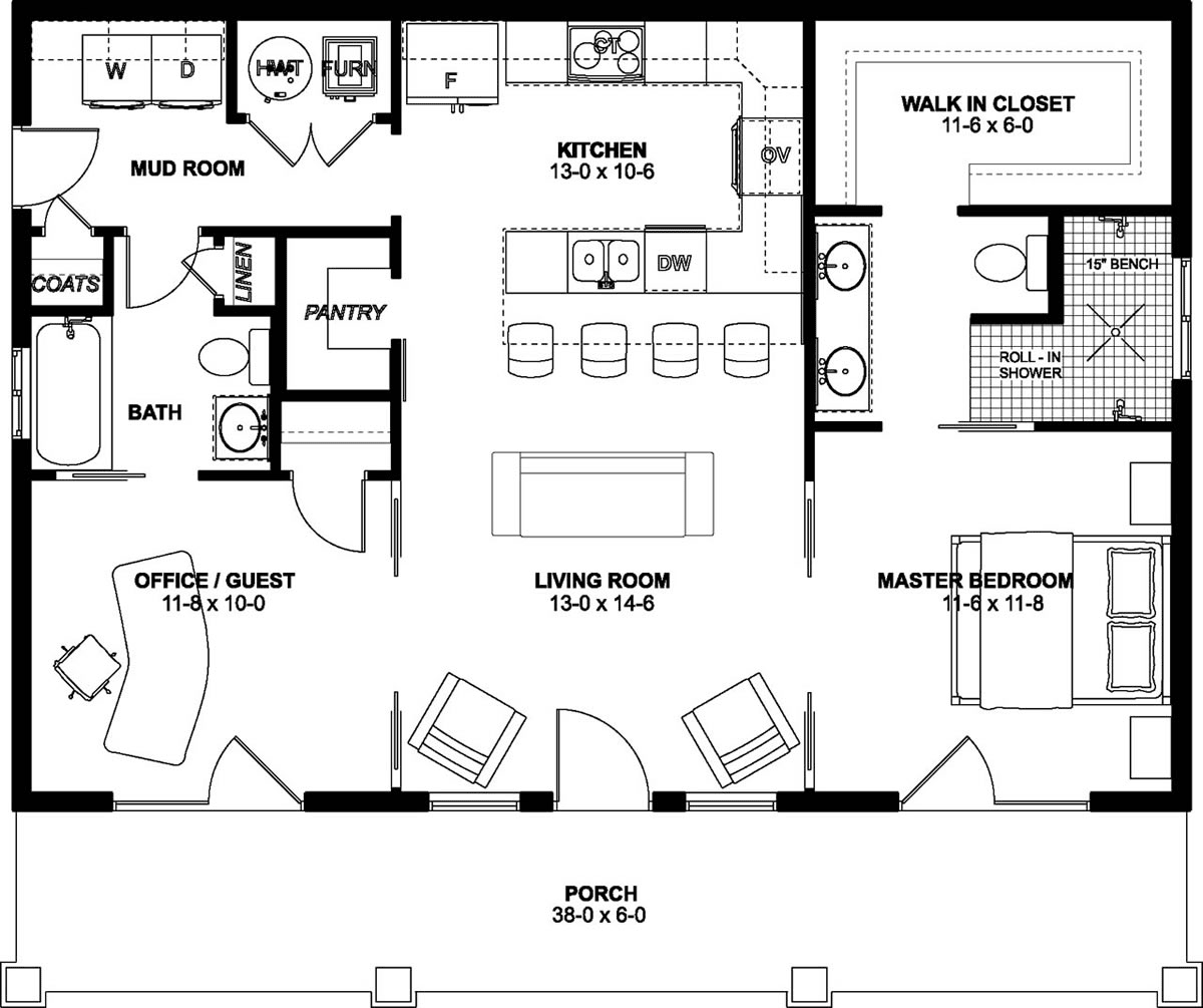 House Plan 80531 Level One